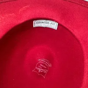 Vintage 1960’s Frank Olive Red Wool Feather Hat il_fullxfull.331919104.jpg main image 3